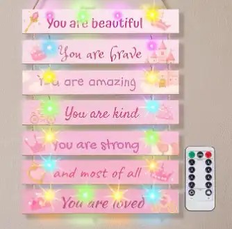LED Light wall decor for girls birthday gift