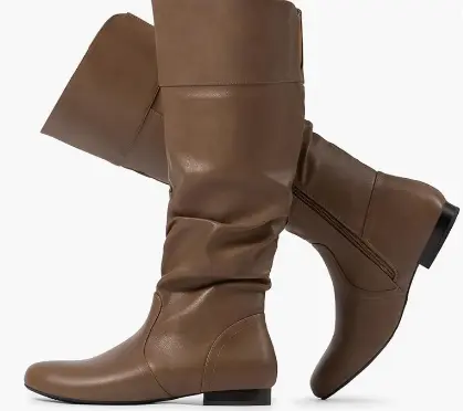 Pull-on tall boots layered with skirts or skinny jeans for autumn outfits