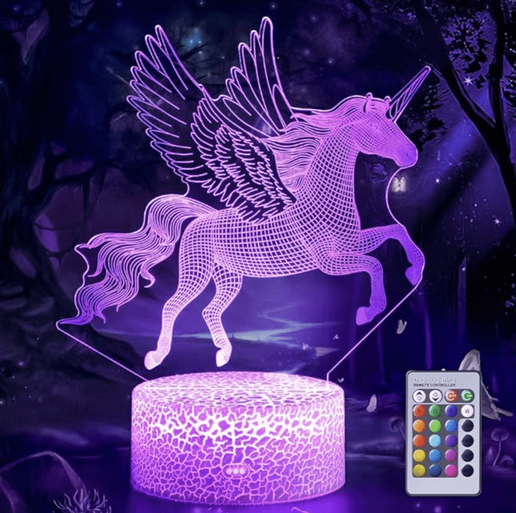 3D Flying Unicorn Night Light