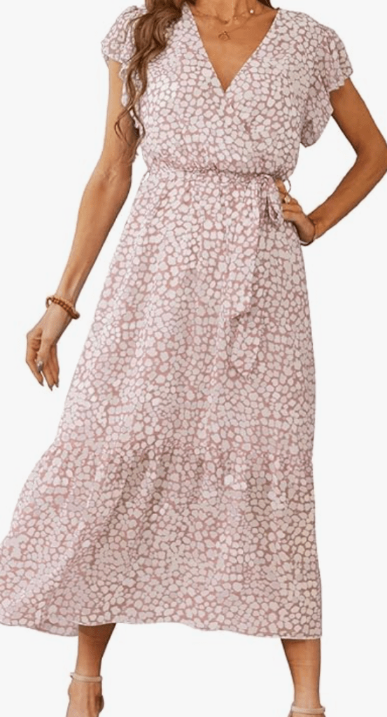 Flowy midi dress for Moms to rock in elegant style.