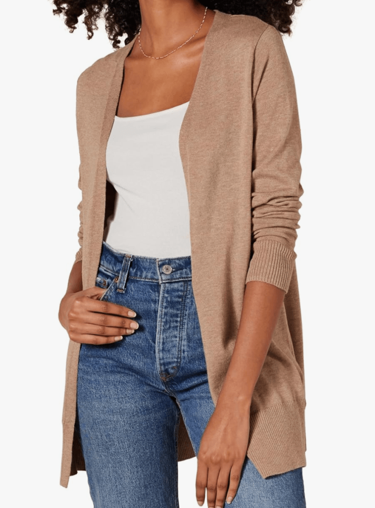Women's Lightweight Open-Front Cardigan Sweater (Available in Plus Size)