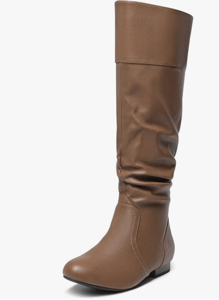 Women's Wide Calf Knee High Pull On Fall Weather Winter Boots
