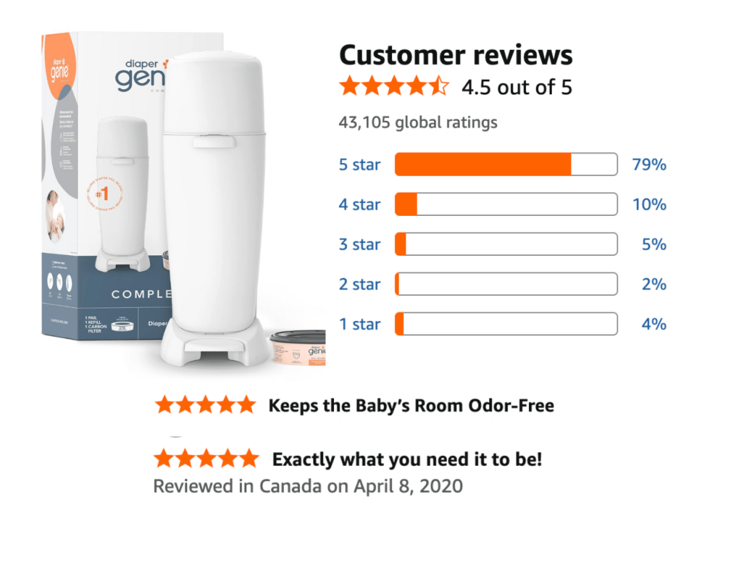 Playtex diaper genie pail review with amazon review snippets