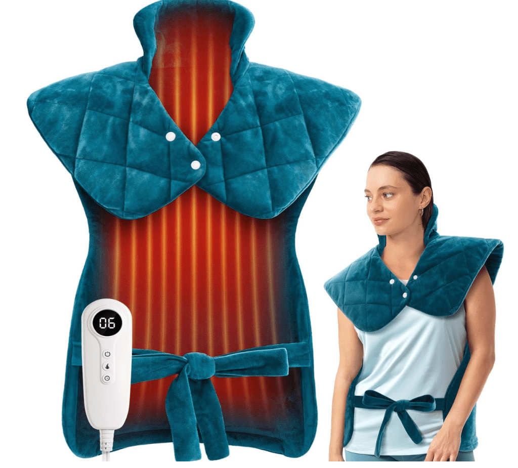 Weighted Electric Heating Pad for Neck, Shoulders and Back Pain Relief 
