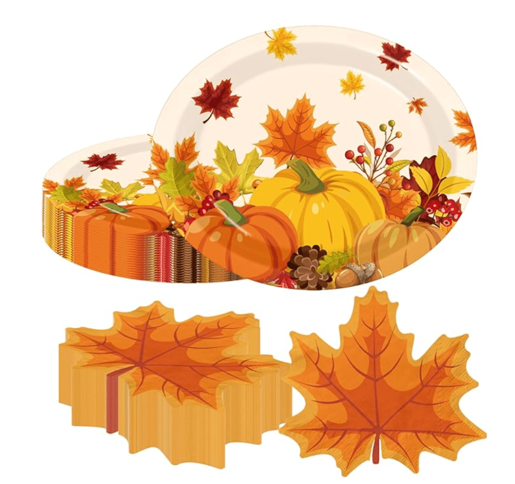 Fall Party Decorations Plates and Napkins