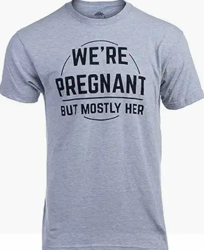 Pregnancy announcement tshirt gift to dad