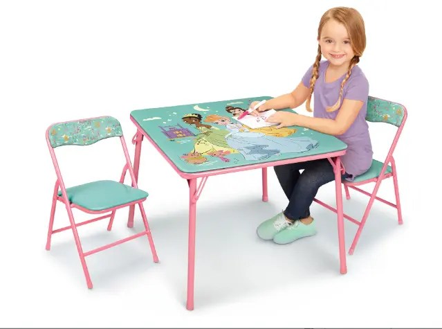Folding Table & Chairs Set for Kids and Toddlers 36 Months Up to 7 Years