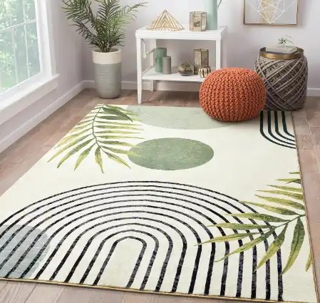 Boho Green Cute Rug