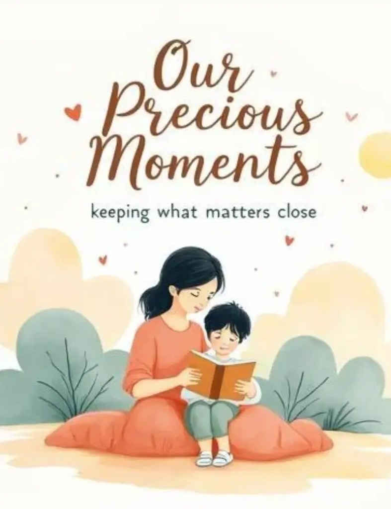 Mother and Child Keepsake Journal Cover - Mom and toddler Memory Book