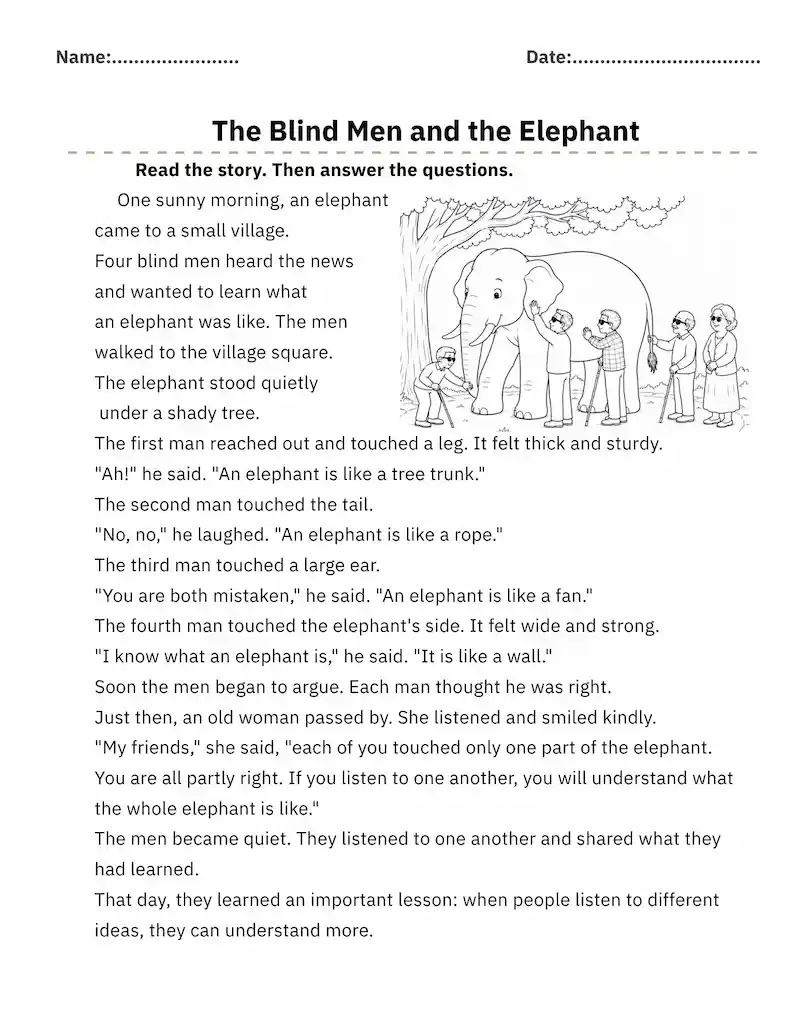 Reading Comprehension for Grades 3 and 4 (Free Printable PDF)