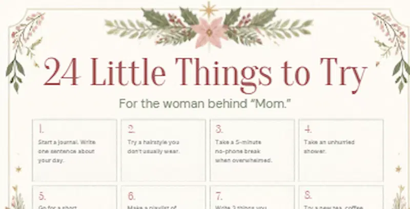 24 Little Things to Try: A Simple Mom Reset + Free Printable